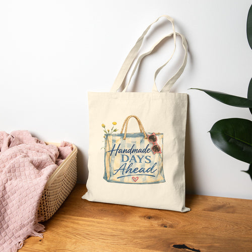 Handmade Days Ahead Analog Canvas Tote