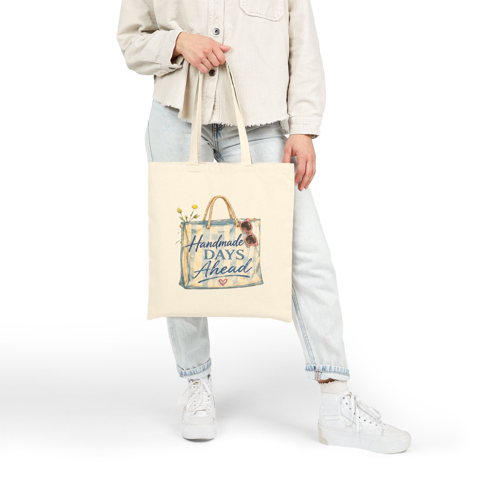 Handmade Days Ahead Analog Canvas Tote