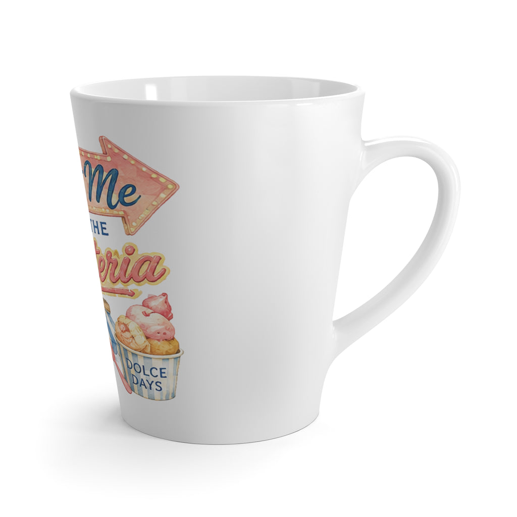 Meet Me at the Gelateria Latte Mug Vintage Ice Cream Sign Coffee Cup